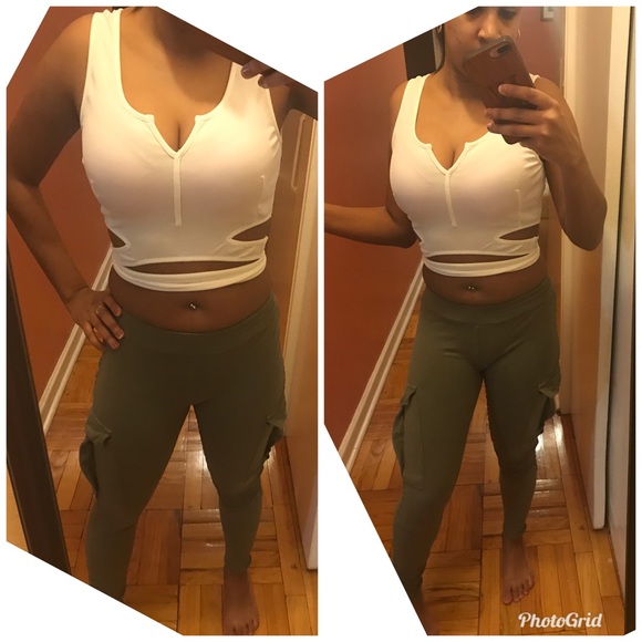 White cropped tank top wrap - Picture 5 of 5